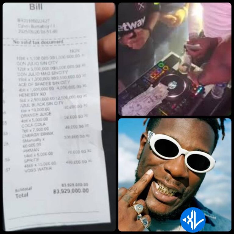 Burna Boy Sparks Buzz After Splashing $100 Bills at Lagos Nightclub